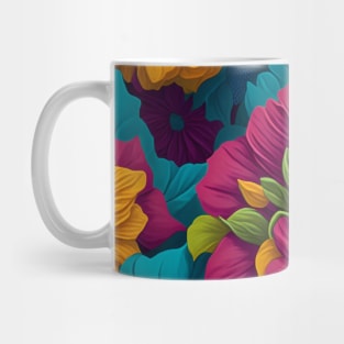 floral pattern design, flower art Mug